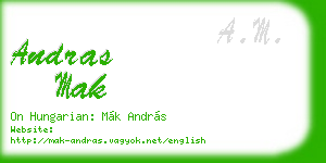 andras mak business card